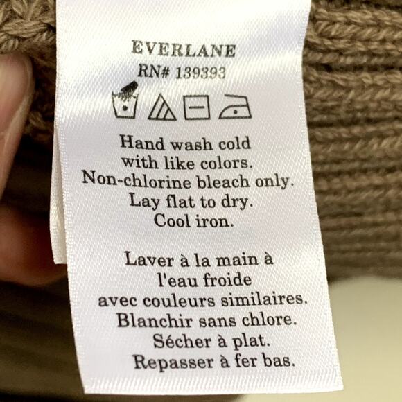 NWT Everlane The Oversized Cotton Ribbed Chunky Knit Cardigan in Clay - Picture 5 of 8